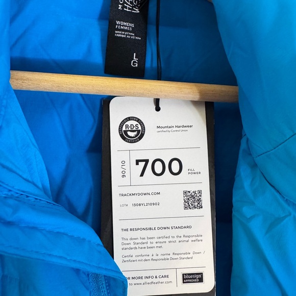 Mountain Hardwear Stretch Down Jacket (L) (Blue) - Picture 4 of 7